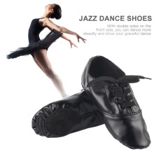 Bequeme PU-Jazz-Tanzschuhe für Kinder & Erwachsene - Schwarz (37) Hochwertig