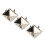 100pcs Silver Pyramid Rivets 12mm for Custom Leather and Denim Designs 2