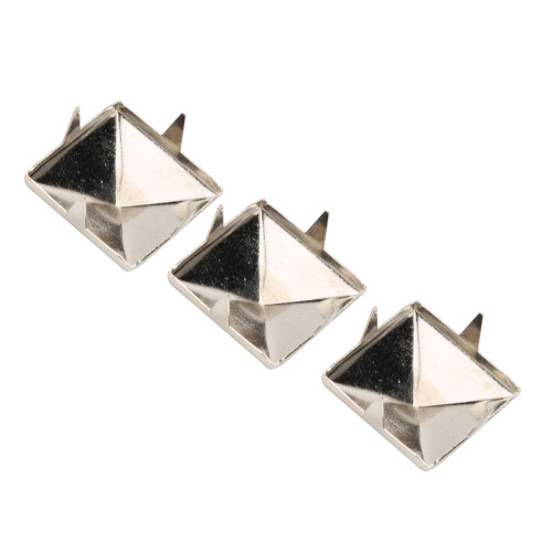 100pcs Silver Pyramid Rivets 12mm for Custom Leather and Denim Designs 1
