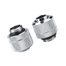 PC Water Cooling Brass G1/4 Flexible Tube Fittings 2 Pack Silver Finish