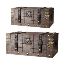 Lockable Wooden Storage Container Photo Prop-big and small
