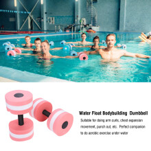 Water Floating Dumbbell Pair for Fitness and Yoga, Pink, 26.5*15 cm