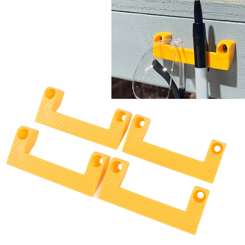 4pcs Plastic Tape Measure Clips for Tools, Ladder & Garage Storage