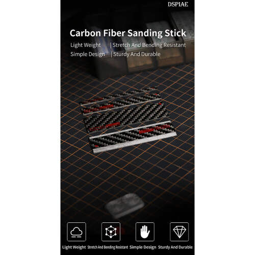 DSPIAE Carbon Fiber Sanding Board 5mm CB-5 1