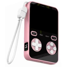 Kabellose oder Typ-C-Schnellladefunktion, 5000 MAh, Magnetische Absorption, -Handheld-Spielkonsole mit Mehr Als 1500 Spielen, Rosa