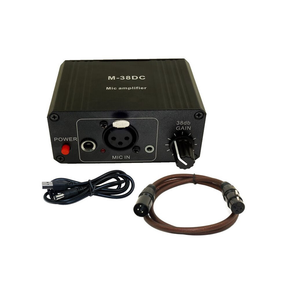 Protable Microphone Preamp 48V Phantom Power High Gain Xlr Output Mic Preamplifier For Dynamic/Condenser Microphone C 6033595054404