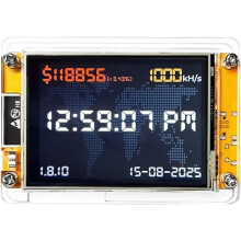 1000KH/S NMMiner NerdMiner+Stand 2.8 Inch  Display Verbeterde Harshrate Bitcoin Crypto Solo Loterij Miner NerdMiner