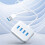 Hochgeschwindigkeits-USB-3.0-Hub mit 4 , USB-C-Ladeadapterkabel-Splitter 5