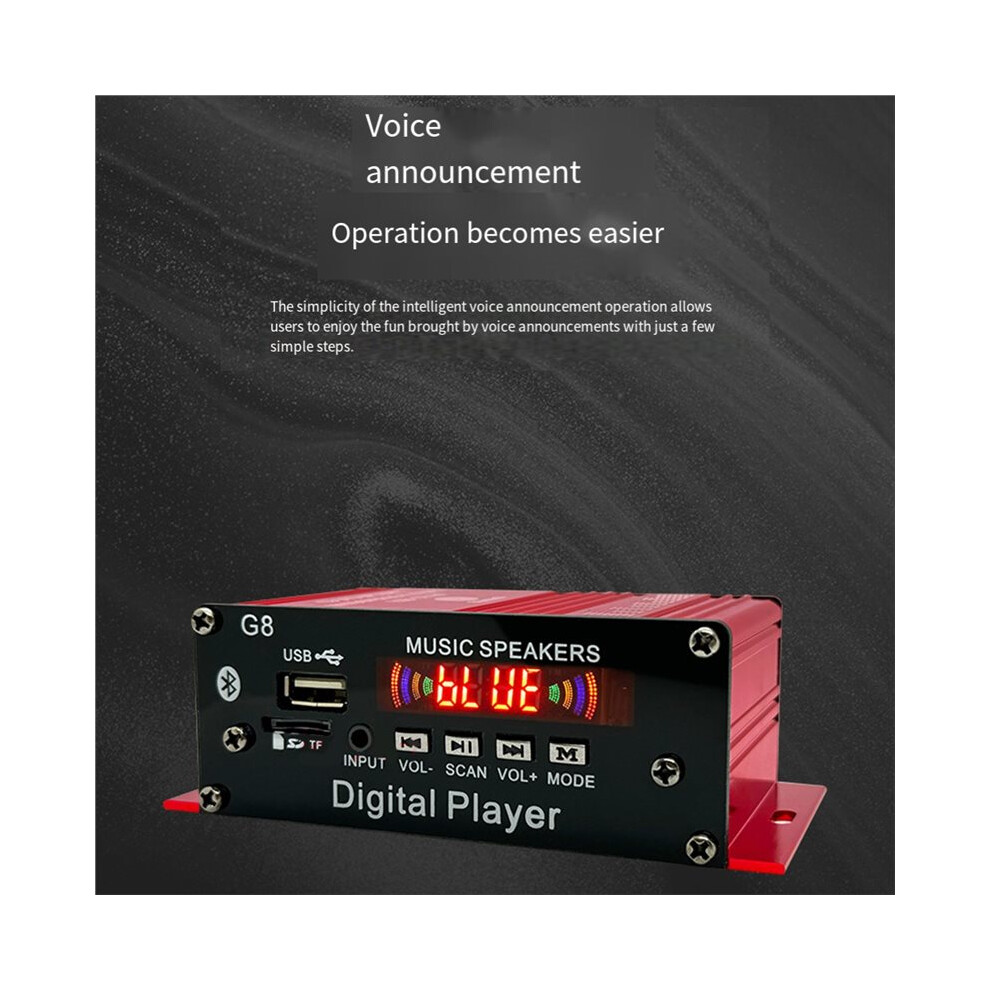 12V 30W 2Ch Digital Hifi Audio Power Amplifier Car Audio Amplificador Stereo Amplifiers Fm Radio Usb 6033216005754