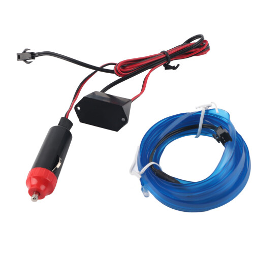 Car Interior LED Light Strip 3m Blue Flexible Auto Decoration 1