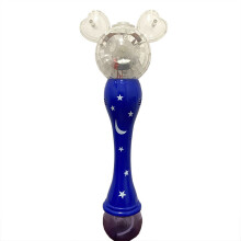 (Blue)Children Electric Bubble Machine Toy With Light Sound Party Fun Entertainment