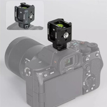 Leaplight Triple Cold Shoe Mount Camera Top Handle for DSLR/Mirrorless, 3-in-1 Holder for Mic Light Monitor Gray B