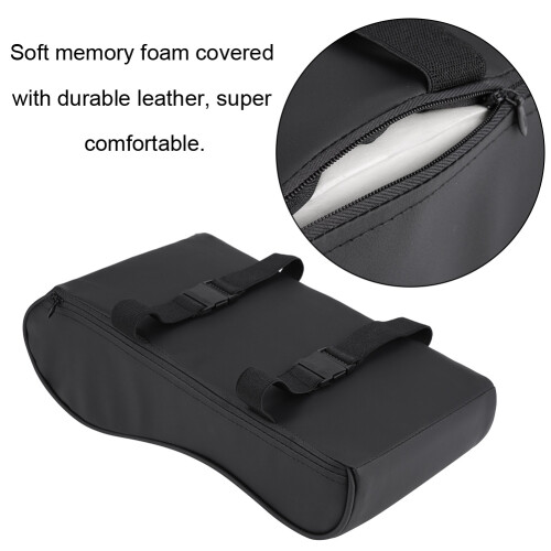 Memory Foam Car Armrest Cushion Black 32cm