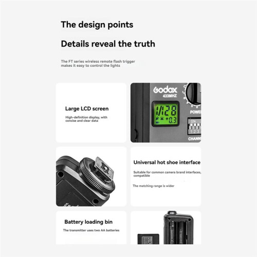 FT-16 Wireless Flash Trigger Receiver 16 Channels for SK400 for Studio Lights and Flashes 1