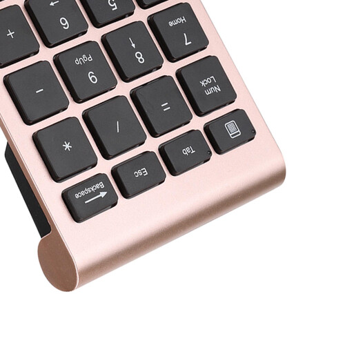 RF304 22 Keys Numeric Keypad Wireless Mini Keyboard Rose Gold with Receiver 1