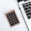 RF304 22 Keys Numeric Keypad Wireless Mini Keyboard Rose Gold with Receiver 3