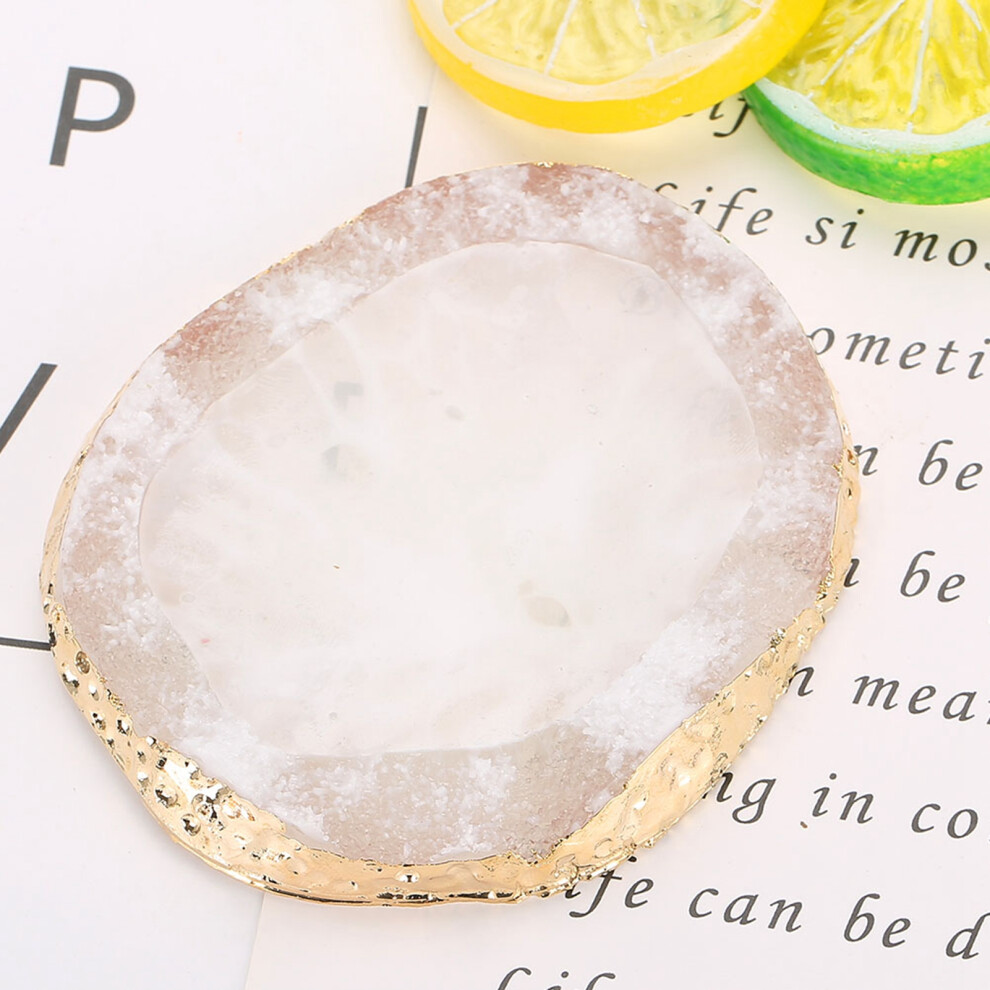 Resin Nail Art Palette with Gold Rim