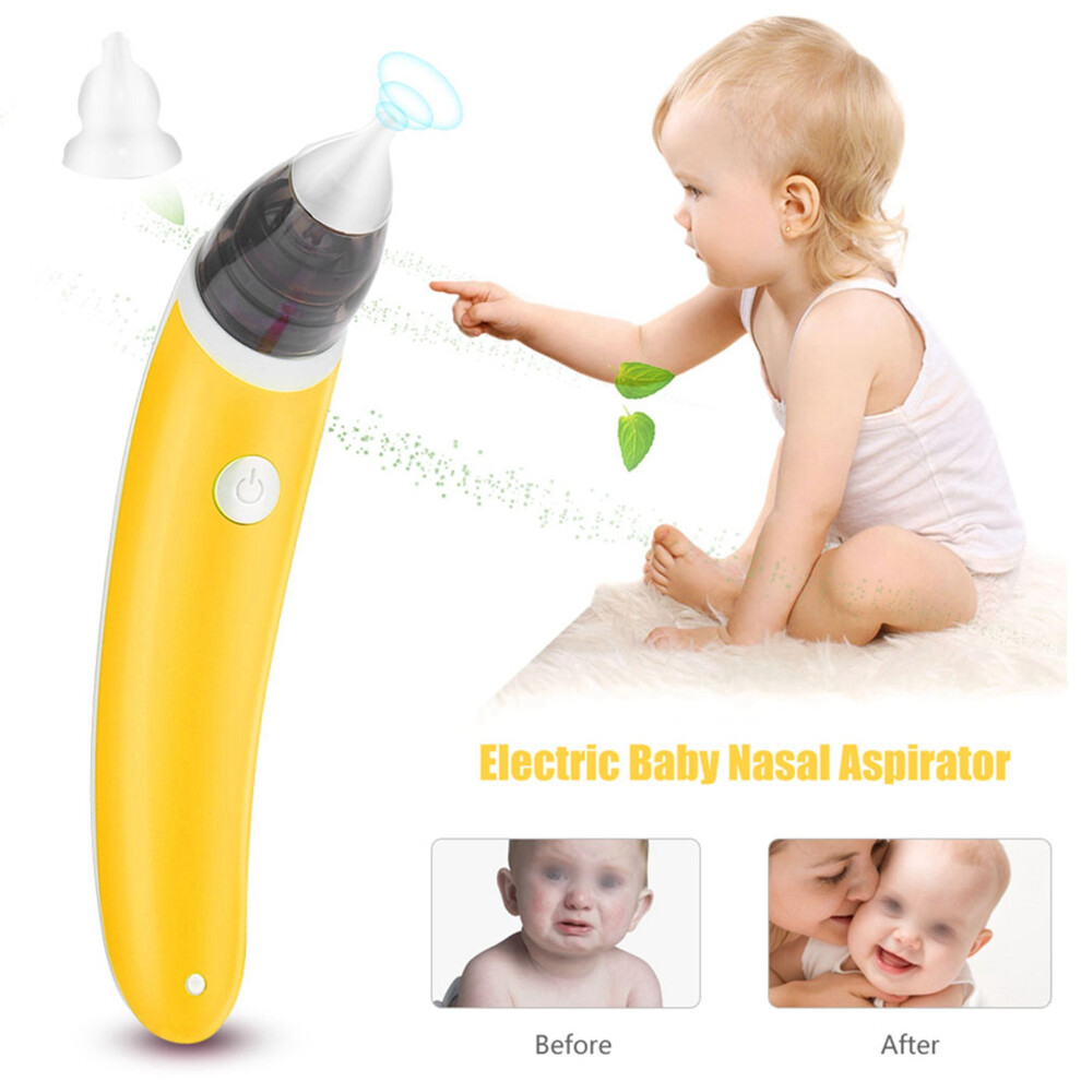Electric Baby Nasal Aspirator | 60Kpa Suction, 5 Gears Yellow