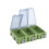 Luminous Water-Resistant Mini Tackle Box Organizer Green, PP Material 10