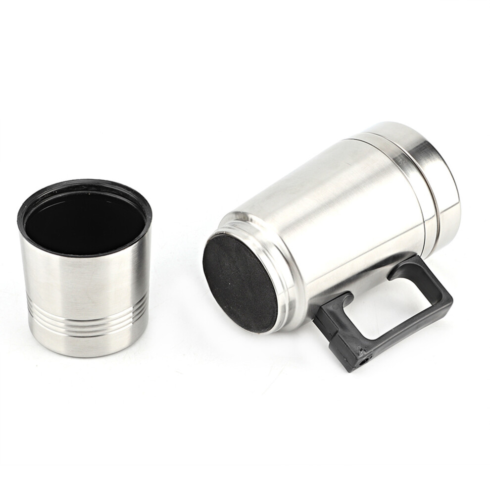 Car 12V Stainless Steel Electric Kettle 350Ml+150Ml, Silver 9451362535425