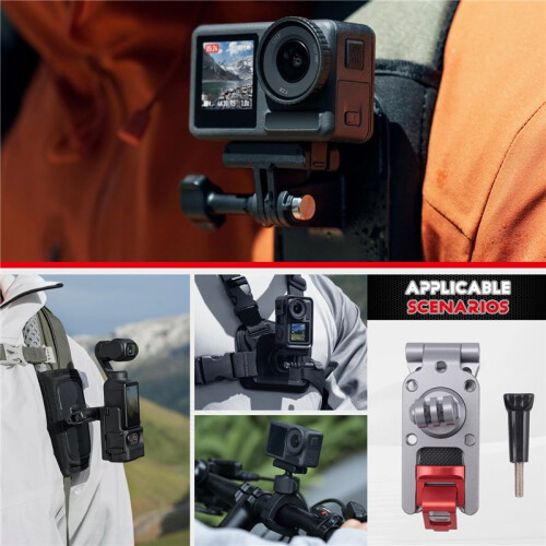 Aluminum Alloy Backpack Shoulder Strap Clip Fixation for RC Drone  Action Camera Aircraft Accessory 2
