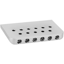 Metal Six-String Electric Guitar Bridge Silver with Screws & Wrench