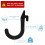 Power Rack J Shape Hook Compatible for 80mm And-4 piece set 6
