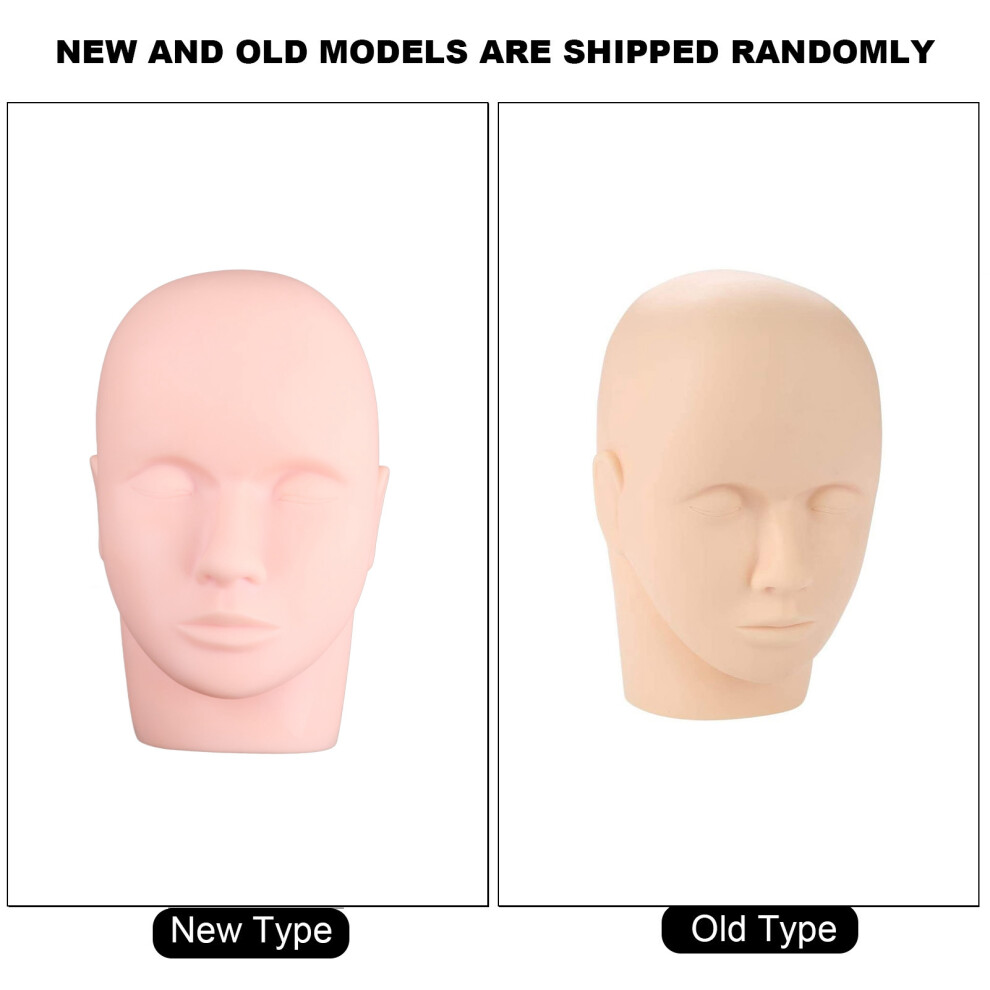 Soft Silicone Mannequin for Eyelash, Makeup & Massage Practice, 24.3 x 15.5cm