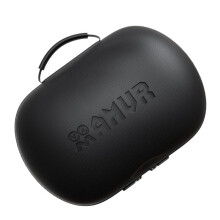 AMVR OOM Portable Storage Bag for Meta Quest 3S VR Headset PU Leather Hard Carrying Case for Meta Quest 3 VR Accessories
