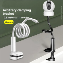 Baby Monitor Stand Adjustable Secure Camera Holder Bracket Without Wall Drilling for Nursery Home Furniture Use White