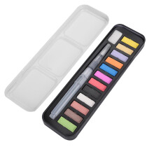 Watercolour Paint Set 12 Colours Soluble Pigments for Art & Drawing
