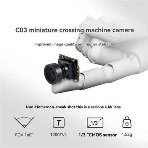 C03 FPV Micro-Type Camera 1200TVL Global WDR 2.1mm 1/3" CMOS Sensor 2