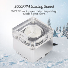 3000RPM 800L/H Computer Pump with 3.5m Head & RGB Light – Silver