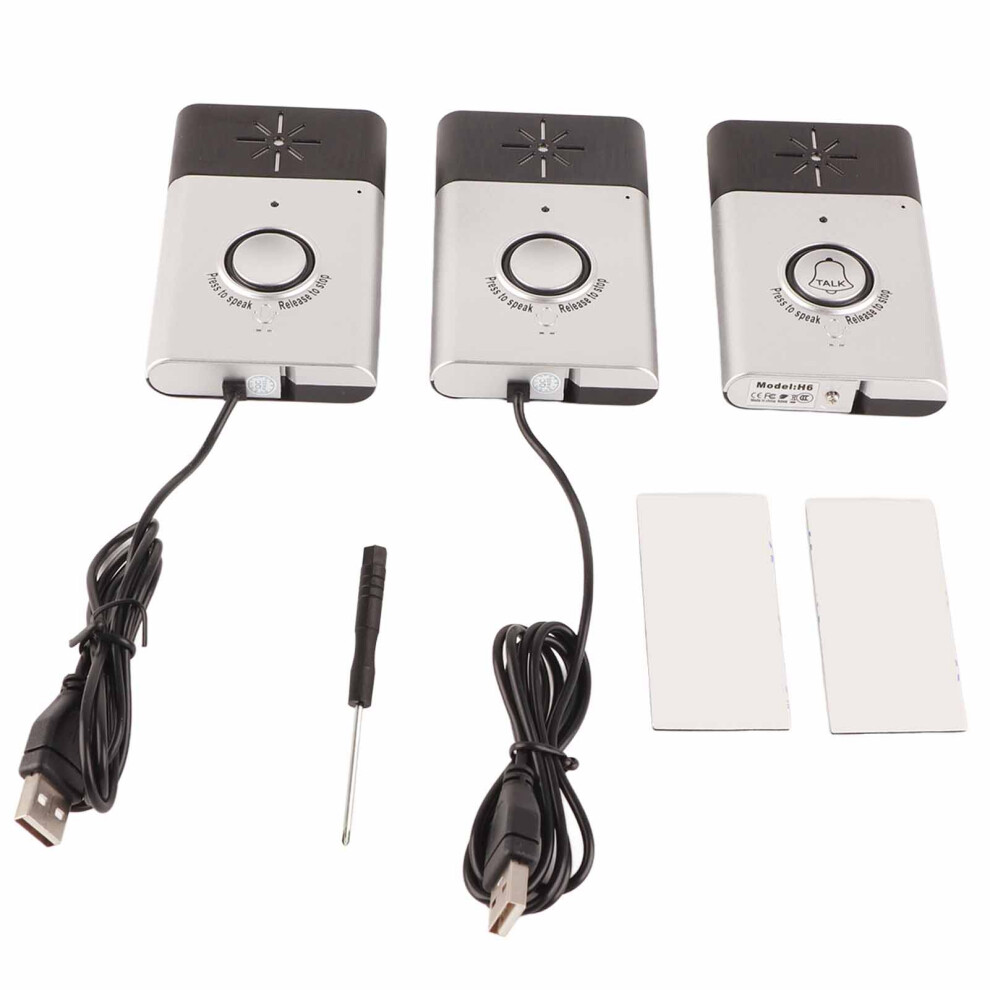 Wireless Voice Intercom Doorbell Kit Silver 200M Range Indoor/Outdoor 4651392693293