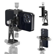 Metal Phone Tripod Mount with Arca Prot Cold Shoe 360   Cellphone Tripod Adapter