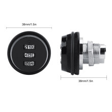 3-Digit Combination Cabinet Lock, Zinc Alloy