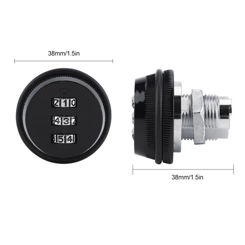 3-Digit Combination Cabinet Lock, Zinc Alloy