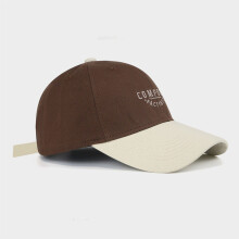 (Brown) Cap Baseball Cotton Embroidered Alphabet Women Men Sun Wear Protection Summer