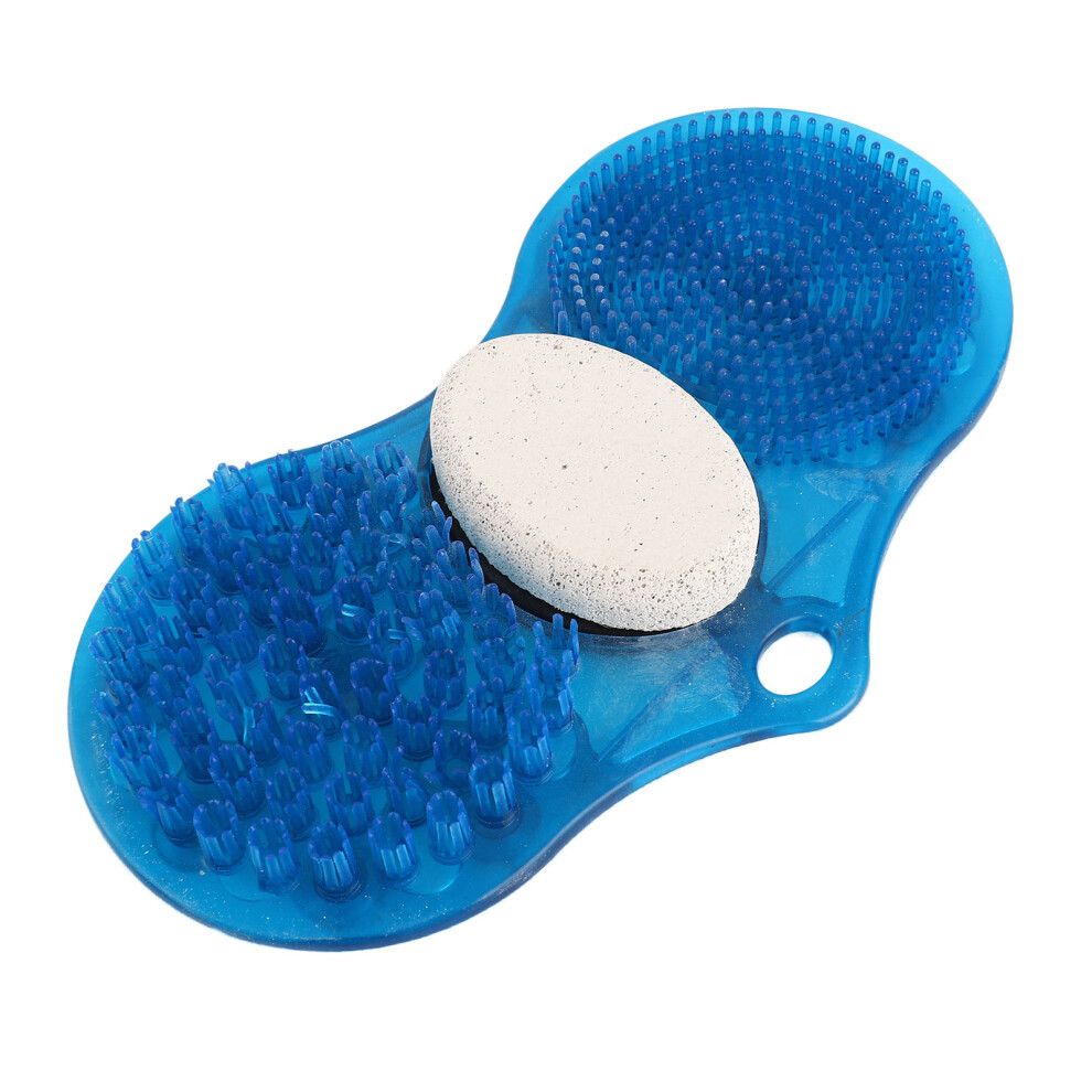 Foot Massage Bath Cleaner with Pumice Scrub & Suction Cup, Silicone, 26.5cm