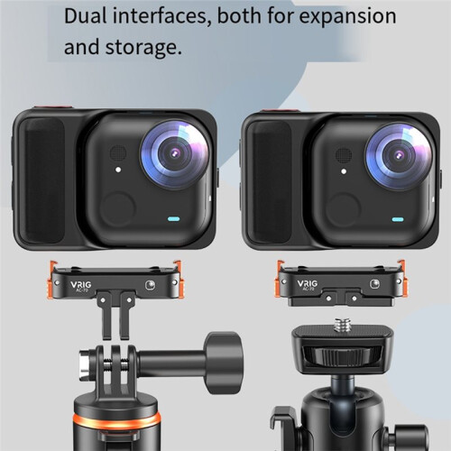VRIG Magnetic Quick Release Base for  GO Ultra Thumb Action Camera Expansion Bracket Mount for Accessories