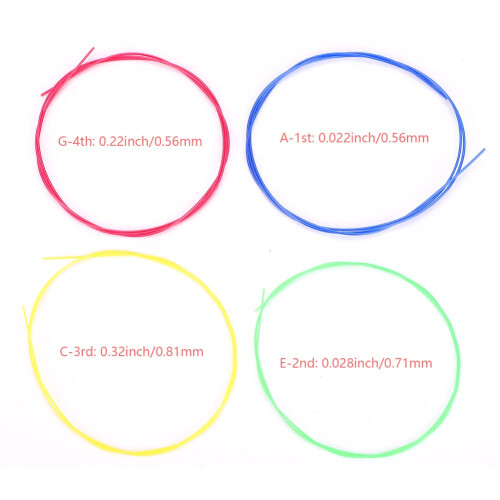 Colorful Nylon Strings 4pcs for Ukelele Replacement Bright & Durable Accessory