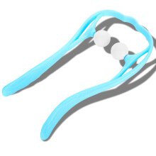 Blue Roller Ball Self Massage Tool for Neck, Shoulder & Back Pain Relief