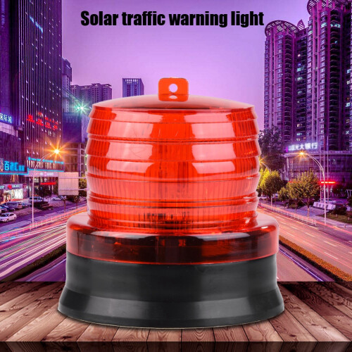 2V Solar Flashing Strobe Emergency Warning Light Red, 115mm Diameter