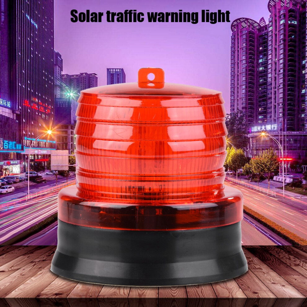 2V Solar Flashing Strobe Emergency Warning 115Mm Diameter Light/Red 4151392865886
