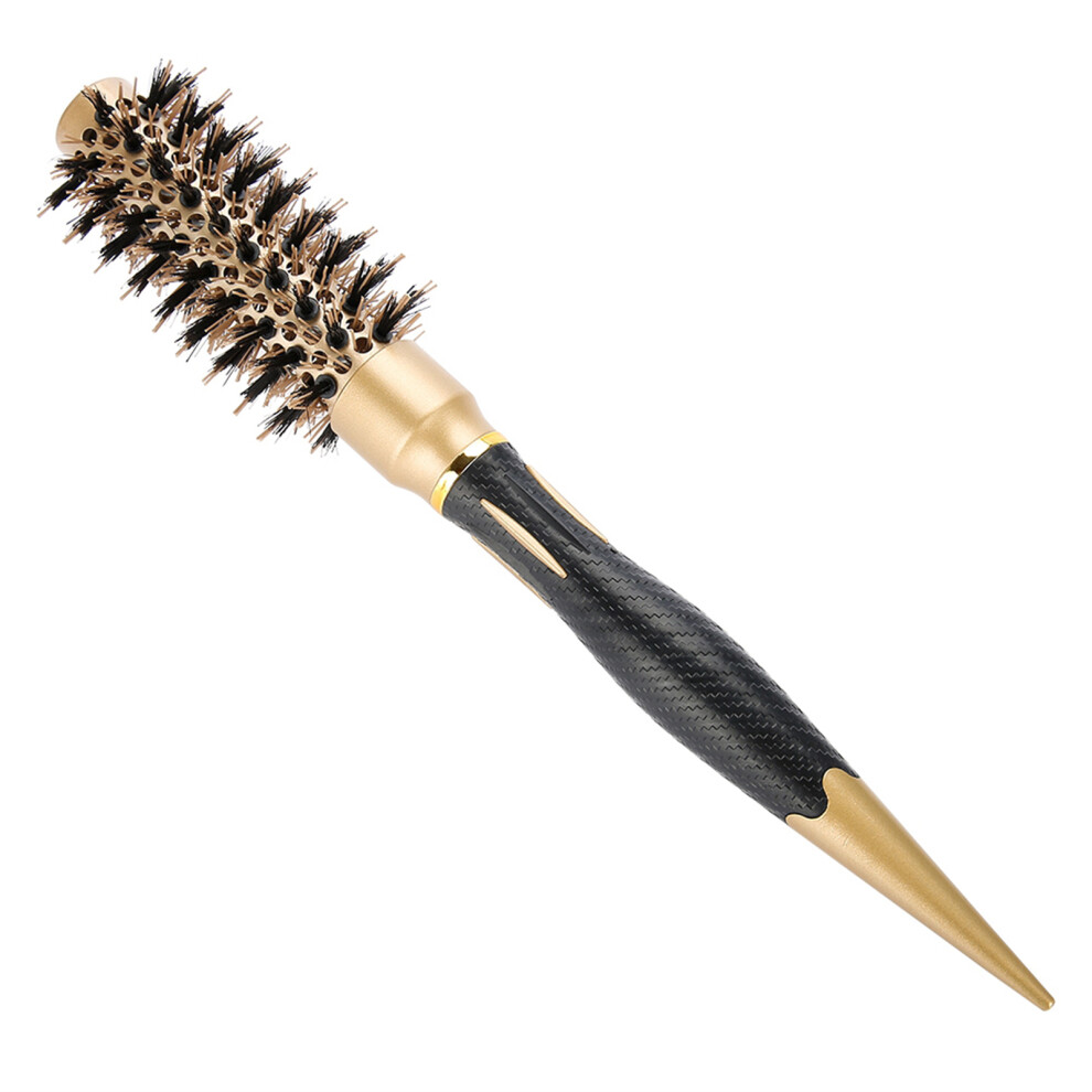 Gold/Black Portable Anion Anti-Static Round Hair Comb, 25Mm, &