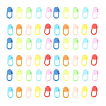 Plastic Safety Pins Clips for DIY Sewing - 21mm, 500pcs, Assorted Colors