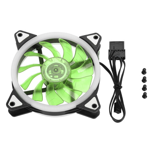 12V DC 120mm Green LED Double Aperture Case Fan Multi Interface Cooling Fan 1