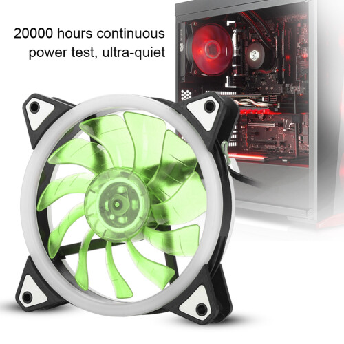 12V DC 120mm Green LED Double Aperture Case Fan Multi Interface Cooling Fan 2