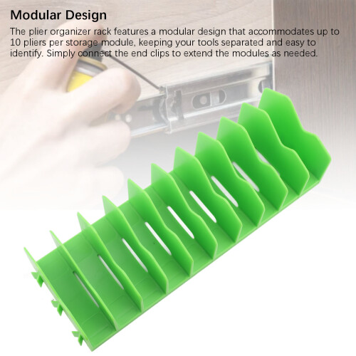Green Pliers Rack Organizer - Modular, Space Saving, Stable Base 2