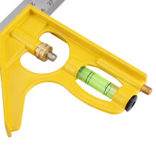 300mm Stainless Steel Adjustable Right Angle Square Measuring Tool Yellow